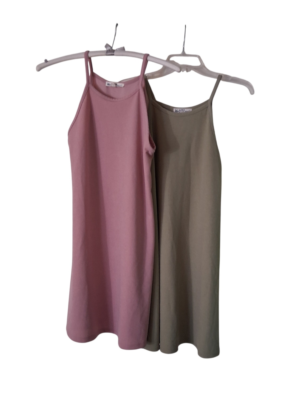 Wallflower Olive Green & Pink Rose Scoop Neck Swing Dresses Size M